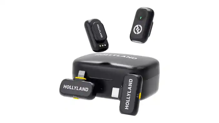 Hollyland LARK A1 Combo Wireless Microphone System with USB-C and Lightning Connectors